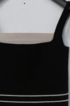 SWAYING/KNIT striped decorative suspender vest SW23SS1T12